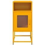 vidaXL Table de chevet jaune moutarde 36x39x78 cm acier laminé à froid