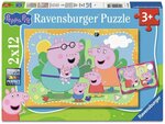 Puzzles Enfants 2x12 pieces - Peppa Pig - Familles heureuses