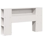 vidaXL Lit bibliothèque sans matelas blanc 120x200 cm bois pin massif