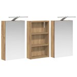 vidaXL Ensemble de Meubles de Salle de Bain 3 Pièces 90 x 10 5 x 50 cm