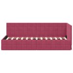 vidaXL Cadre de lit d'angle Bordeaux 80 cm x 200 cm tissu