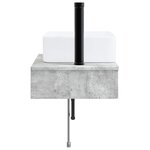 vidaXL Basin de lavage mural Gris béton 53 x 35 x 39 cm