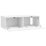 vidaXL Meuble TV mural 98 x 41 x 30 cm Blanc brillant