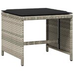 vidaXL Ensemble à manger de jardin et coussins 13 Pièces gris clair rotin