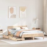 vidaXL Cadre de lit sans matelas 150x200 cm bois de pin massif