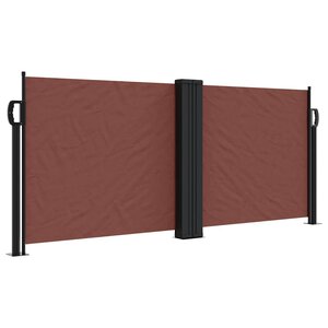vidaXL Auvent latéral rétractable marron 100x1000 cm