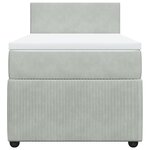 vidaXL Sommier à lattes de lit et matelas Gris clair 90x190 cm Velours