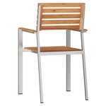 Chaises de jardin empilables vidaXL 8 Pièces 54.5x56x89 cm en bois massif de teck