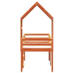 vidaXL Lit haut sans matelas cire marron 90x190 cm bois de pin massif