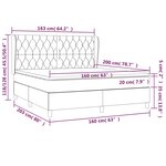 vidaXL Sommier à lattes de lit avec matelas Gris clair 160x200cm Tissu