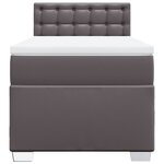 vidaXL Sommier à lattes de lit avec matelas Gris 100x200 cm Similicuir