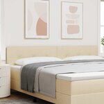 vidaXL Tête de lit LED avec bandes LED Crème 200 cm tissu