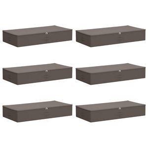 vidaXL Boîte de rangement 6 Pièces Gris 100 x 50 x 18 cm Tissu intissé