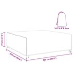 vidaXL Housse pour mobilier d'extérieur Noir 220 x 220 x 70 cm 600D