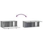 vidaXL Meuble TV mural Sonoma gris 78 5 x 31 x 30 cm Bois d'ingénierie
