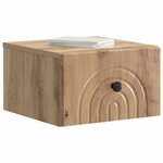 vidaXL Cabinet de chevet mural Chêne artisanal 33 x 34 5 x 20 cm