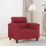 vidaXL Fauteuil Rouge bordeaux 60 cm Similicuir