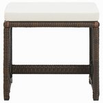 vidaXL Ensemble à manger de jardin et coussins 9 Pièces Poly rotin Marron