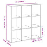 vidaXL Étagère séparatrice de pièce vieux bois 102x29x103 5 cm