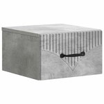 vidaXL Cabinet de chevet mural Gris béton 34 5 x 33 x 20 cm