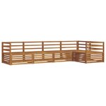 vidaXL Ensemble de canapés d'extérieur 5 Pièces Naturel