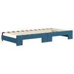 vidaXL Lit de jour avec lit gigogne bleu 90x200 cm velours