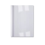 Lot de 100 LinenWeave Plats de couverture thermique 15 mm blanc GBC