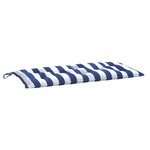 vidaXL Coussins de banc de jardin lot de 2 rayures bleues et blanches