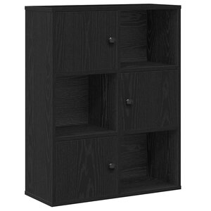 vidaXL Bibliothèque chêne noir 60x24x76 5 cm bois d'ingénierie