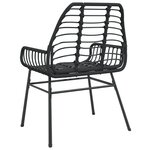 vidaXL Chaises de jardin lot de 2 Noir Résine tressée
