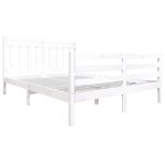 vidaXL Cadre de lit Blanc Bois massif 160x200 cm