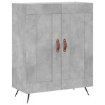 vidaXL Buffet gris béton 69 5x34x90 cm bois d'ingénierie
