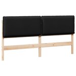 vidaXL Tête de lit capitonnée Naturel et Noir 180 cm Pin massif