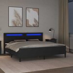 vidaXL Cadre de lit avec matelas 180 x 200 cm Noir
