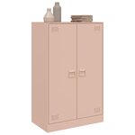 vidaXL Buffet rose 67x39x107 cm acier