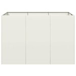 vidaXL Jardinière blanc 120x80x80 cm acier