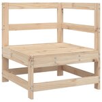 vidaXL Salon de jardin 7 Pièces bois de pin massif