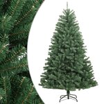 vidaXL Sapin de Noël artificiel à charnières avec support vert 120 cm