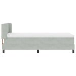 Box Spring VidaXL avec Matelas Gris Clair 100x200 cm Velours
