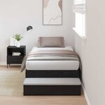 vidaXL Cadre de lit avec rangement Chêne noir 236.5 x 90 x 31.5 cm