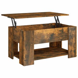 vidaXL Table basse Chêne fumé 79x49x41 cm Bois d'ingénierie