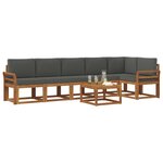 vidaXL Ensemble de canapés d'extérieur 7 pc Naturel et Anthracite