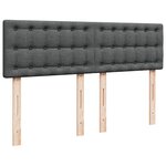 vidaXL Sommier à lattes de lit avec matelas Gris foncé 140x200cm Tissu