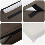 vidaXL Tête de lit capitonnée Marron et Taupe 140 cm Pin massif