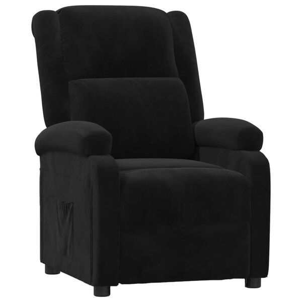 vidaXL Fauteuil inclinable noir velours