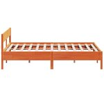vidaXL Cadre de lit sans matelas cire marron 200x200cm bois pin massif