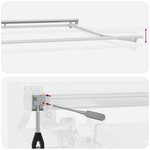vidaXL Cadre de store rétractable électrique Blanc 4 5 × 3 m Acier