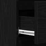 Buffet vidaXL avec tiroirs Bois noir 60x35x70 cm Matériau en bois reconstitué
