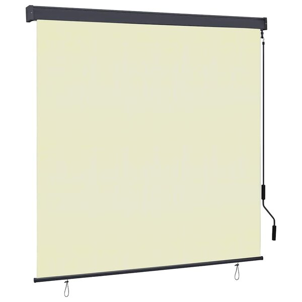 vidaXL Store Roulant Extérieur Rayé Réglable Crème 180 x 250 cm tissu