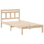 vidaXL Cadre de lit Marron Bois massif en pin